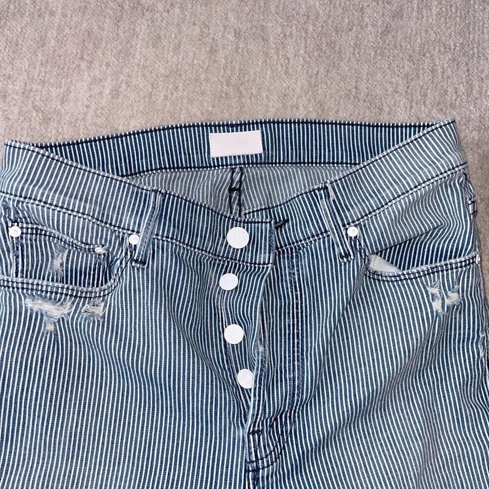 Mother THE VAGABOND CROP JEANSize 24 Nautical Coastal Grandma - Picture 3 of 5
